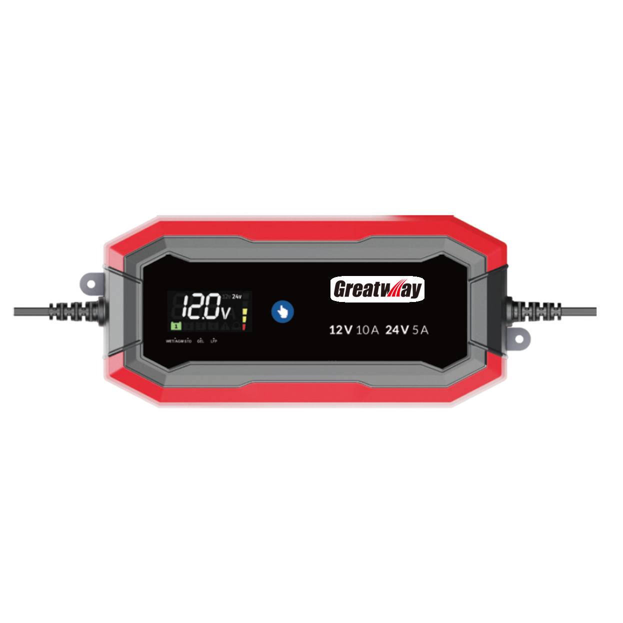 Įkroviklis akumuliatoriui automatinis LCD 12/24V 10A 240Ah