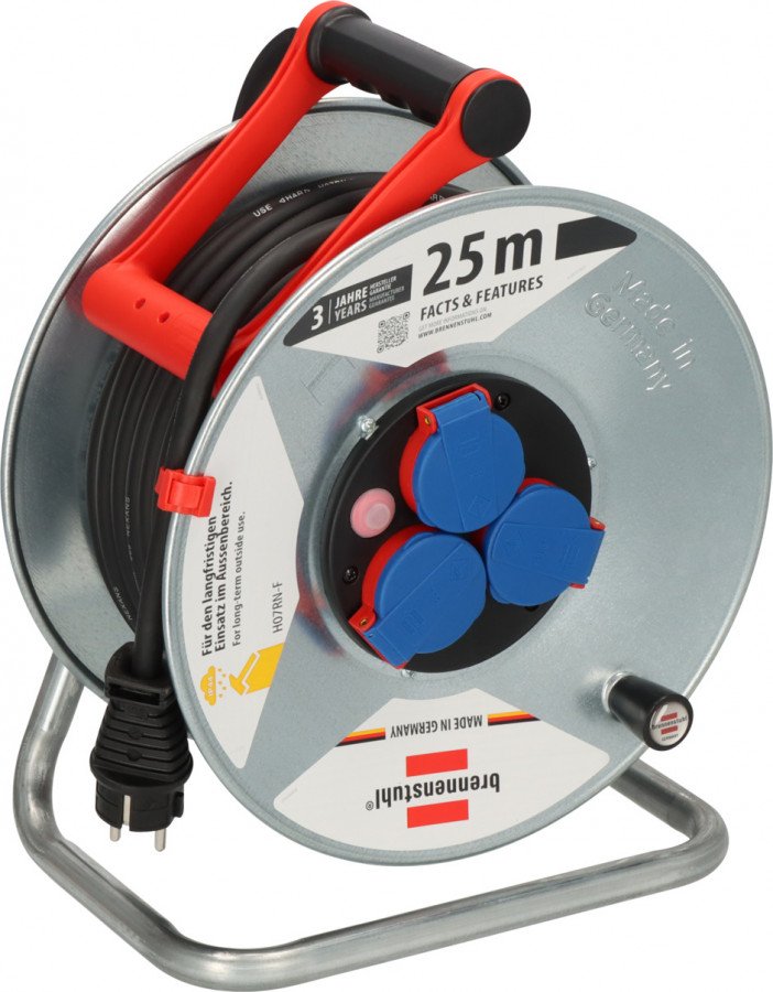 Prailgintuvas ritėje 25m 3VDE RN 3x2.5 Garant S IP44, Brennenstuhl