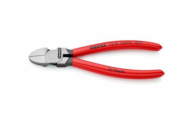 Žnyplės šoninio kirpimo, spyruoklė, plastikui, 160 mm, Knipex