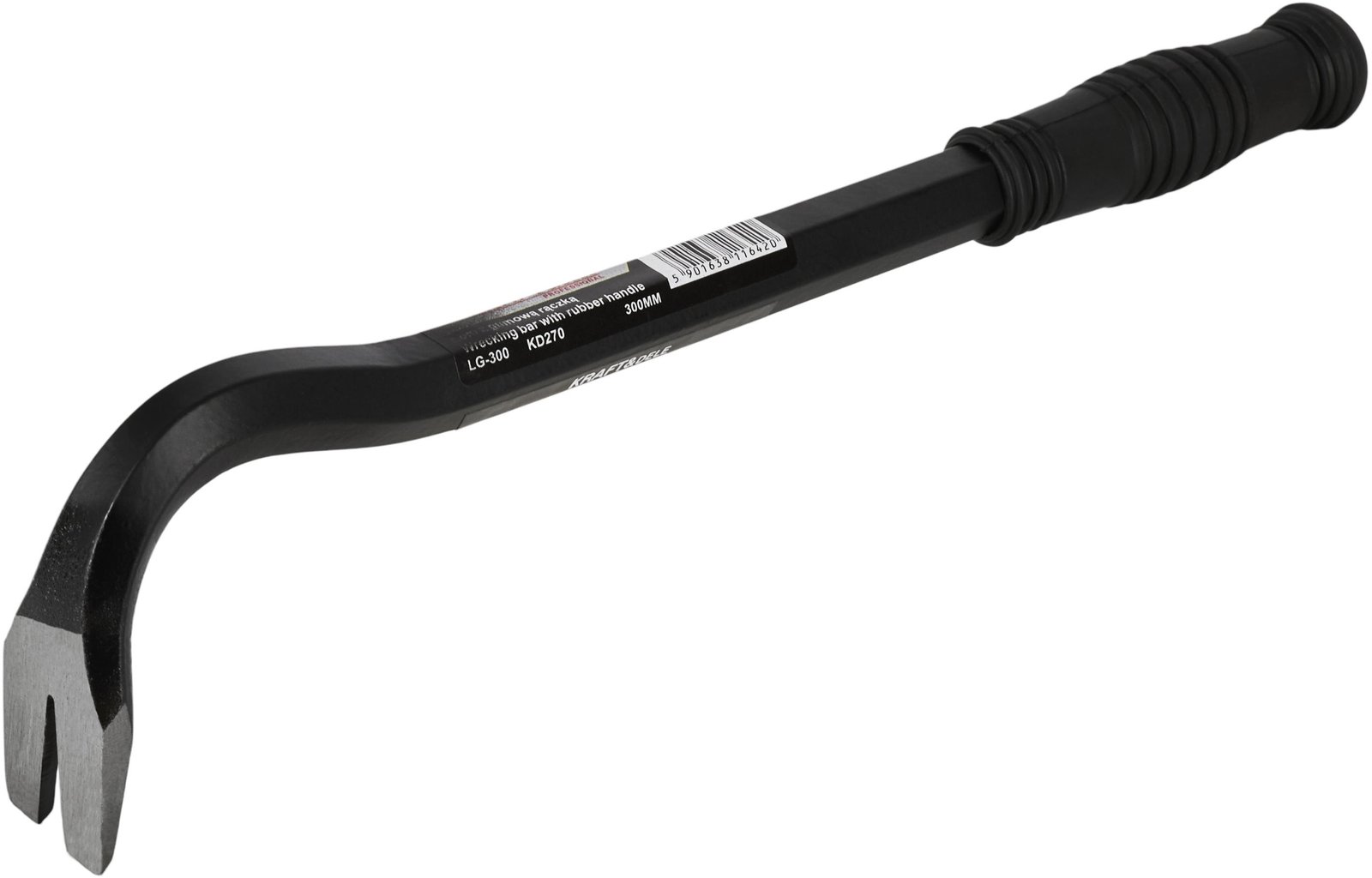 Laužtuvas-vinių traukiklis KD270 300 × 16 mm su gumine rankena