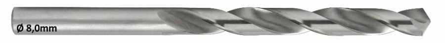 Metalo grąžtas DIN338 HSS-G Ø8,0x117mm 10vnt., Exact