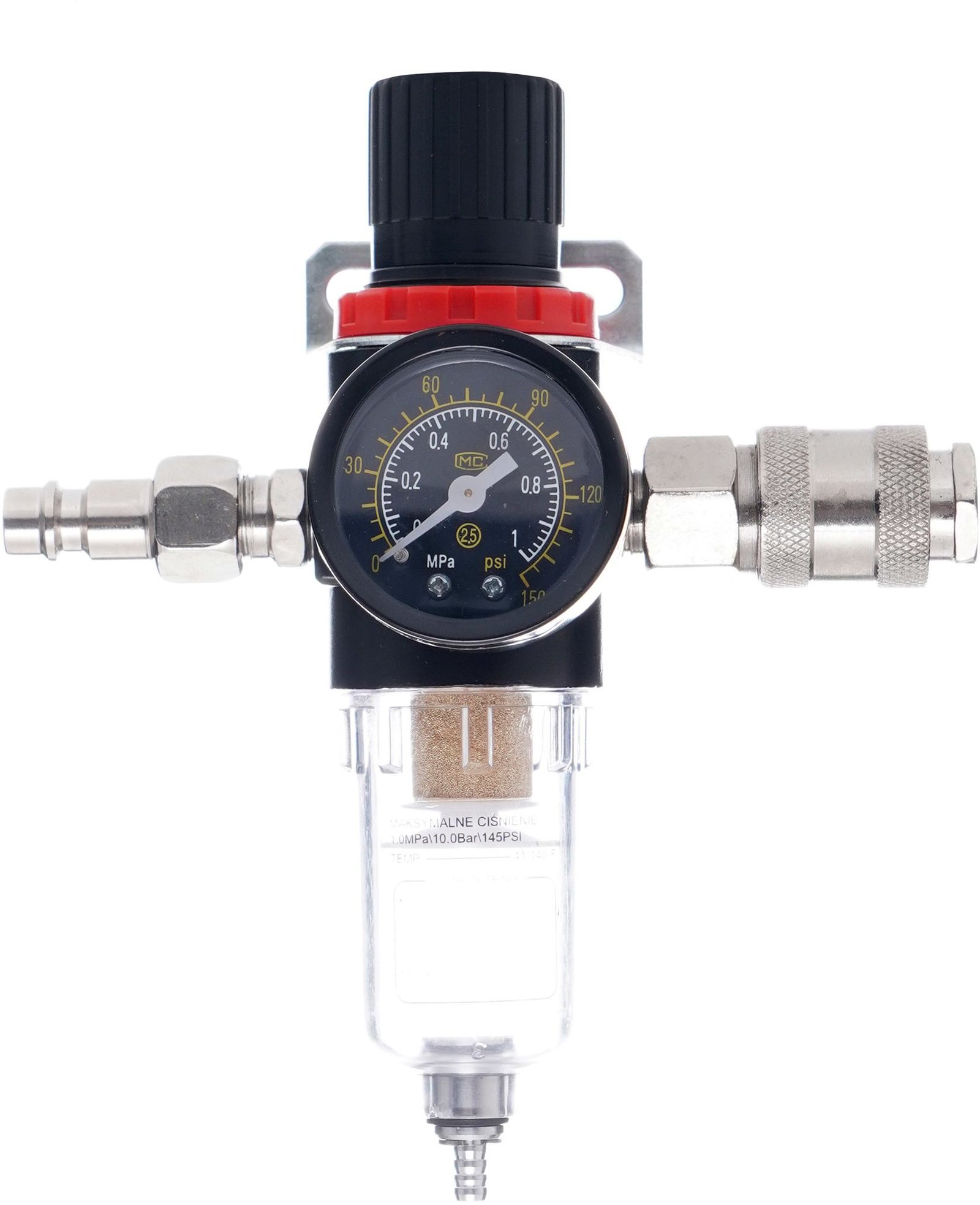 Oro slėgio reduktorius su vandens surinkėju ir filtru 1/4" KD1497