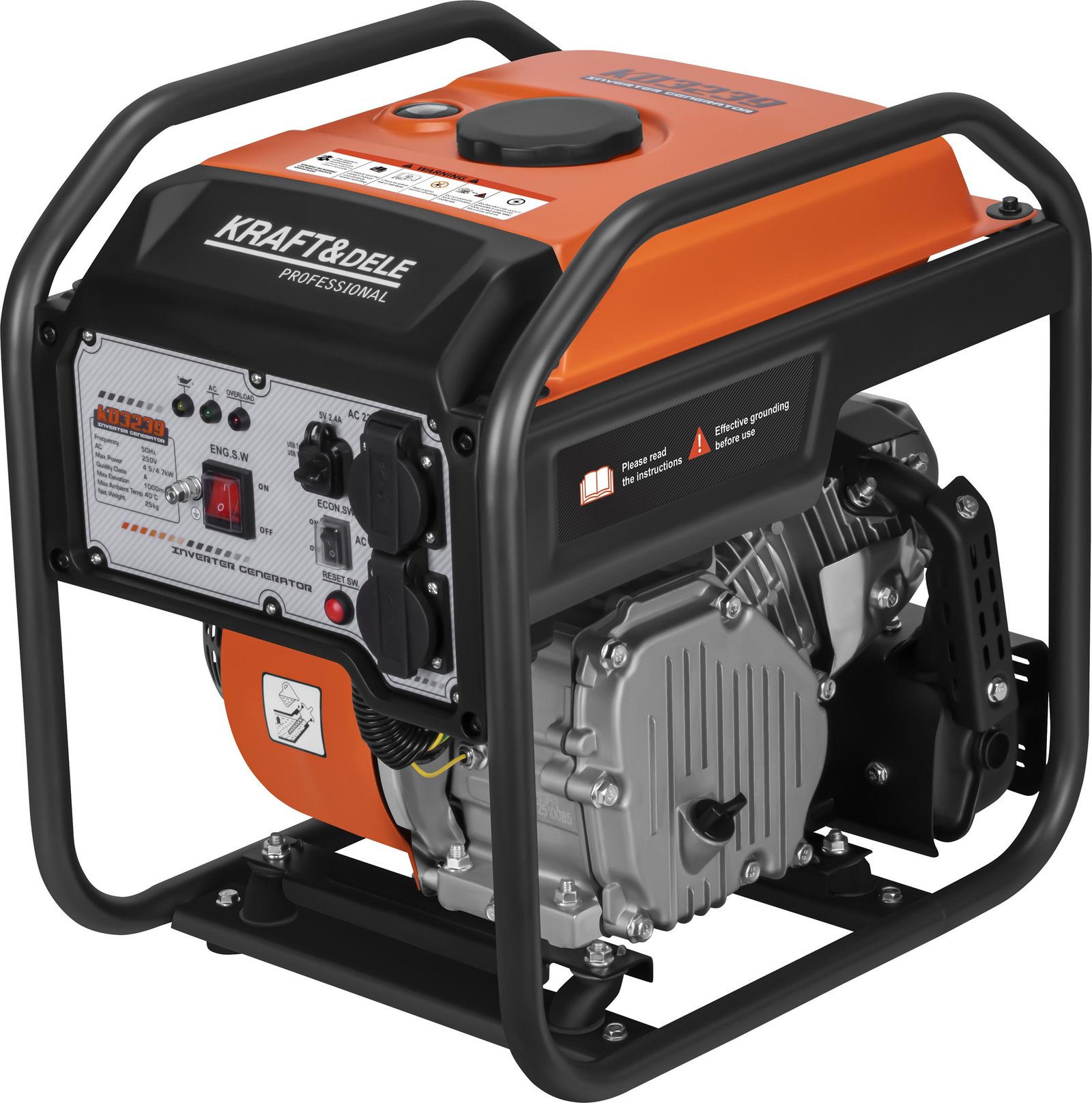 Inverterinis elektros generatorius 4,7 kW, 110/120/230 V KD3239 - Image 2