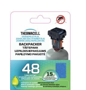 Backpacker papildymas (tik kilimėliai) 48 valandoms., Thermacell