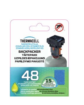 Backpacker papildymas (tik kilimėliai) 48 valandoms., Thermacell