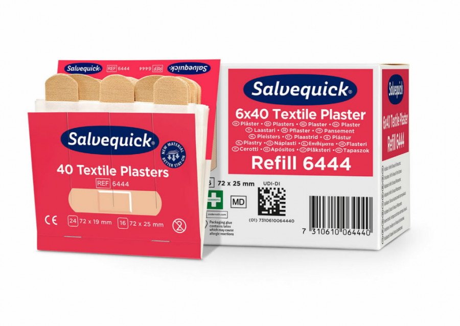 Tekstiliniai pleistrai, 40 vnt/ 1 pakuotė papildymui, Cederroth