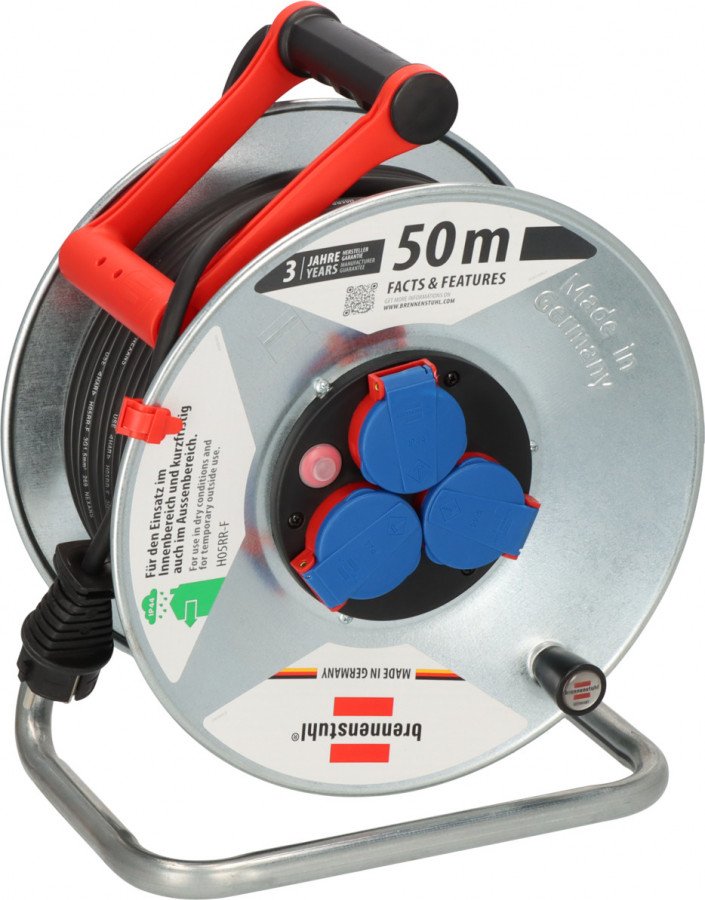 Prailgintuvas ritėje 50m 3VDE RR 3x1,5 GARANT S4 50m, Brennenstuhl