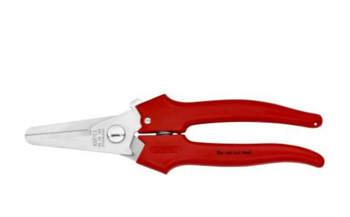 Žirklės kartonui, plastikui, Al, Cu, žalvario folijoms, Knipex