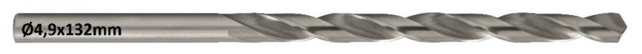 Metalo grąžtas DIN 340 HSS-G Ø4,9x132mm 10vnt., Exact