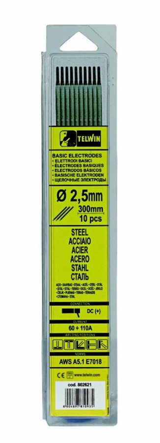 Suvirinimo elektrodas Basic 2,5x300mm 10vnt., Telwin