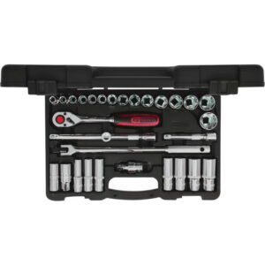1/2" CHROME+ galinių raktų komplektas, coliniai dydžiai 30pcs, KS Tools