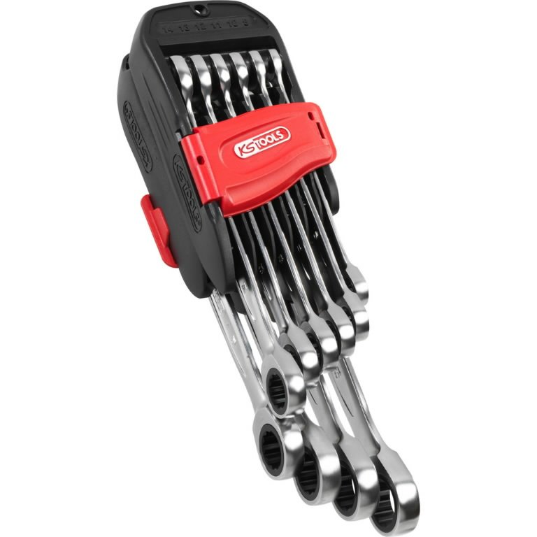 Kombinuotų terkšlinių raktų komplektas 10vnt 8-19mm, KS Tools