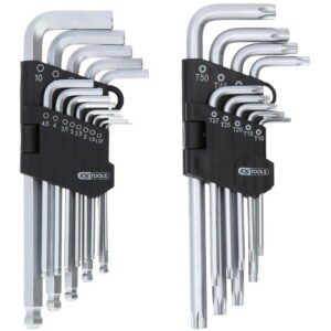 L-raktų šešiakampių ir Torx komplektas, 22 vnt. 22 osa, KS Tools