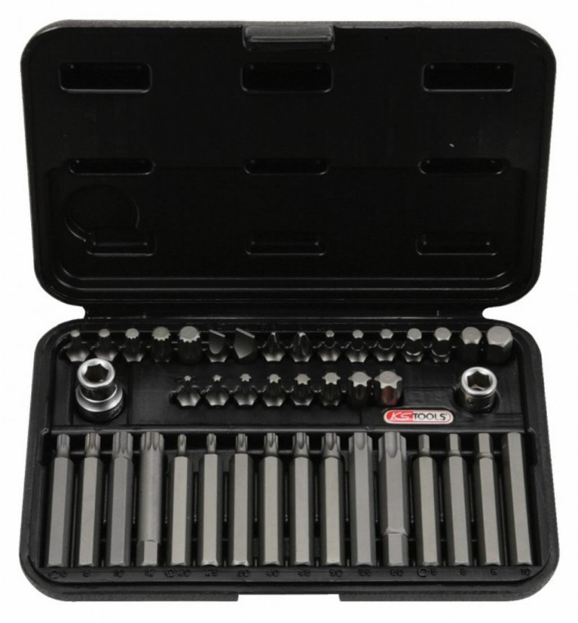 Antgalių kompl. su adapt., 10mm 42 osa, KS Tools