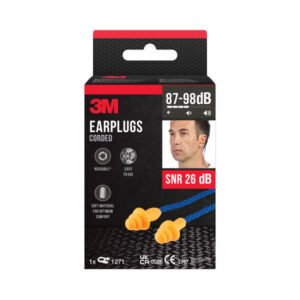 Daugkartiniai ausų kištukai su virvele, 1271, dėžutėje, retail pack SNR 25dB, 3M