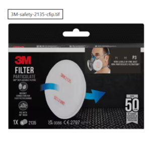 2135 dalelių filtras, retail pack P3, 3M