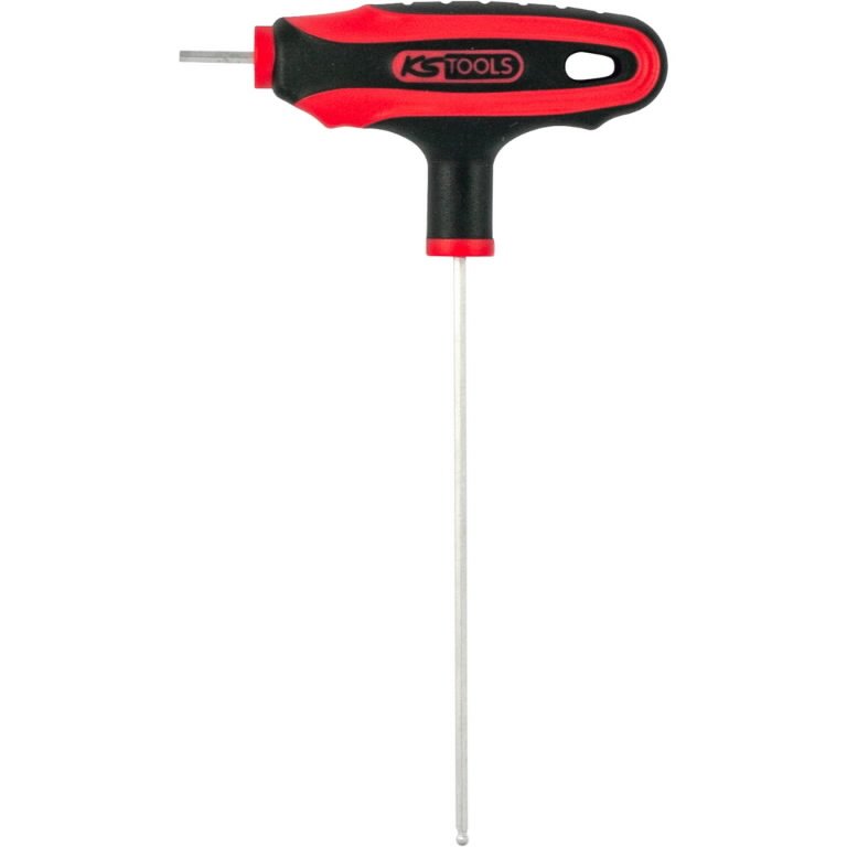 Raktas T- formos šešiakampis HEX 3 mm, su rutuline galvute 3mm, KS Tools