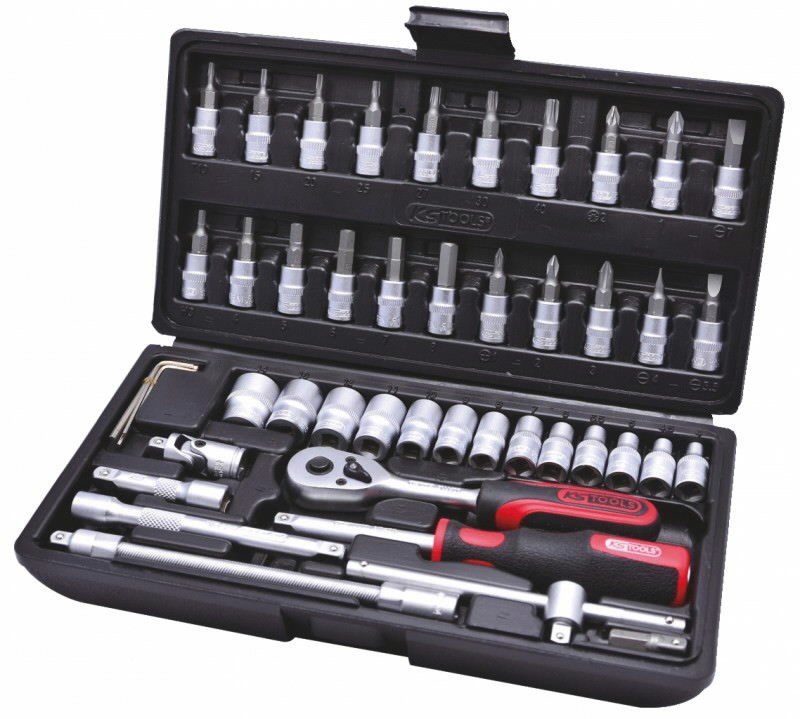 Galvučių komplektas 1/4" 48-vnt CLASSIC, KS Tools
