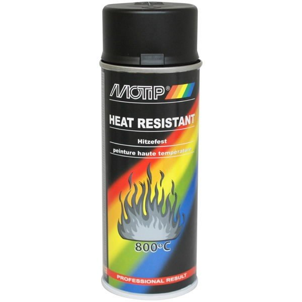 Purškiami dažai THERMO SPRAY 800°C juodi 400ml, Motip