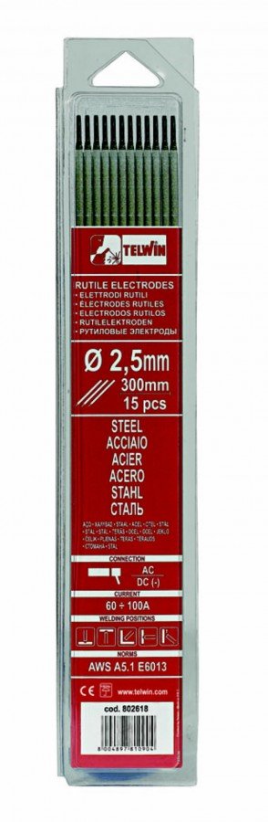 Suvirinimo elektrodas Rutile 2,0x300mm 15pcs, Telwin
