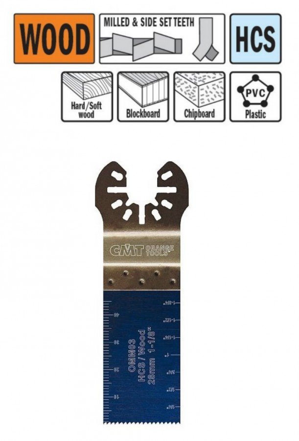 Įgilinamo pjovimo peilis medžiui 28mm Z18TPI HCS, CMT