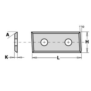 Peilis HWM 28.3X12X1.5 RH, CMT