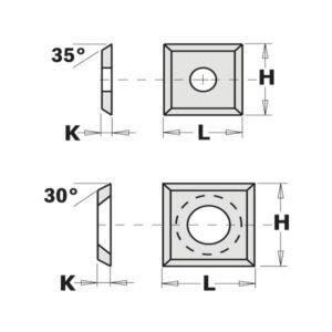 Peilis HWM 14X14X2, CMT