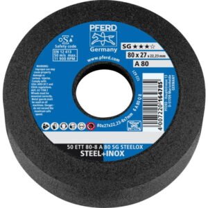 Šlif.puodelis 80x8mm A80 SG STEELOX, Pferd