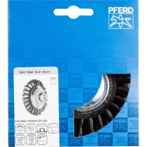Nuožulnus šepetys pintas KBG Steel 115x15/M14 0,5mm, Pferd