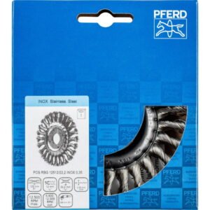 Diskinis vielinis šepetys RBG Inox 125x12x22mm 0,35mm, Pferd