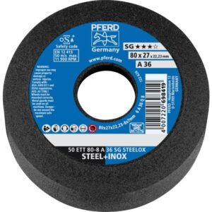 Šlif.puodelis 80x8mm A36 SG STEELOX, Pferd