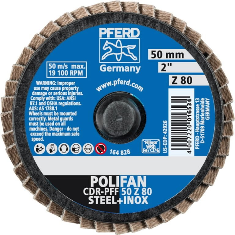 Lapelinis šlifavimo diskas Mini-POLIFAN CDR (ROLOC) 50mm Z80 50mm Z80 PFF, Pferd