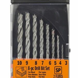 Grąžtų rinkinys medžiui HSS 8 vnt. 3-10mm, CMT
