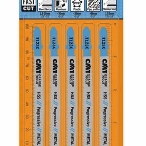 Pjūklelis siaurapjūklio metalui, 5vnt pakuotėje 75x1,2-2,6/1 75x1,2-2,6/10-21TPI, CMT