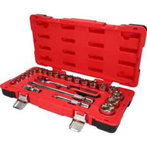 1/2" CHROME+ galinių raktų komplektas 24pcs, KS Tools