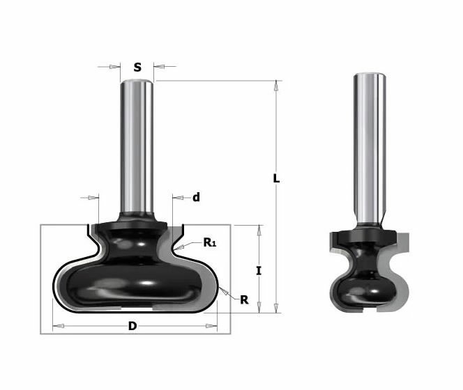 Freza S=8mm, D=19,05mm, CMT