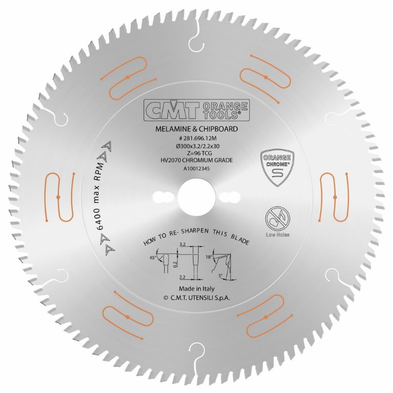 Pjovimo diskas laminatinei plokštei 160x2.2/1,6x20mm Z48 a=4 160x2.2/1,6x20mm Z48 a=4° TCG INDU, CMT