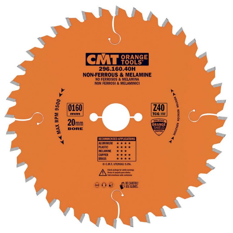 Diskas pjovimo Industrial Line HW 160x2,2/1,6x20mm Z40 a=-6° 160x2,2/1,6x20mm Z40 a=-6° b=TCG, CMT