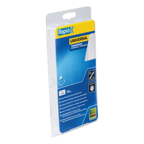 Glue sticks 12x190mm, multi purpose, transparent, 250g, Rapid