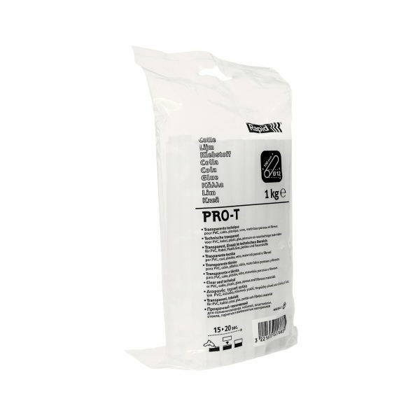 Profesionalūs klijai 12×190 mm, PVC ir kabeliams, PRO-T, 1 kg, Rapid