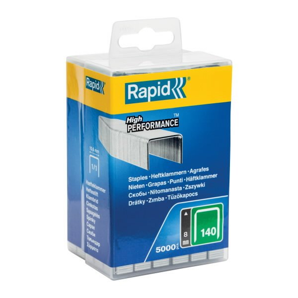Kabės 140/8 5000vnt.10,6x1,3mm, žalios, plastikinė pak., Rapid