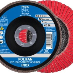 Lapelinis šlifavimo diskas SG INOX CO-FREEZE 125mm P36 PFC, Pferd