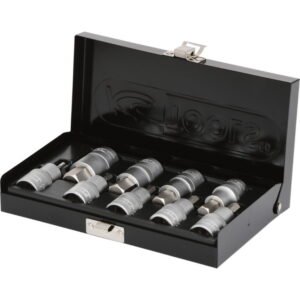 Galvučių su šešiakampiais antgaliais komplektas 1/2", HEX 4-, KS Tools
