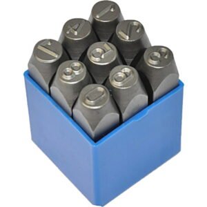 Skaičių išmušėjų komplektas 5mm, 9 dalių, KS Tools