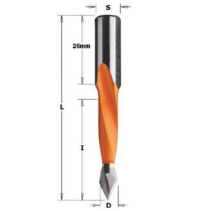 Grąžtas kaiščiams HW D=10 X35X70 RH ištisinėms skylėms, CMT