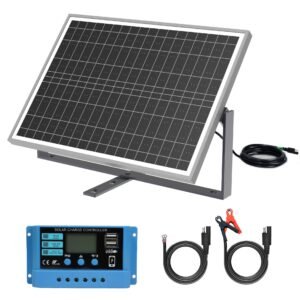 Saulės panelė 25W, 12V su priedais
