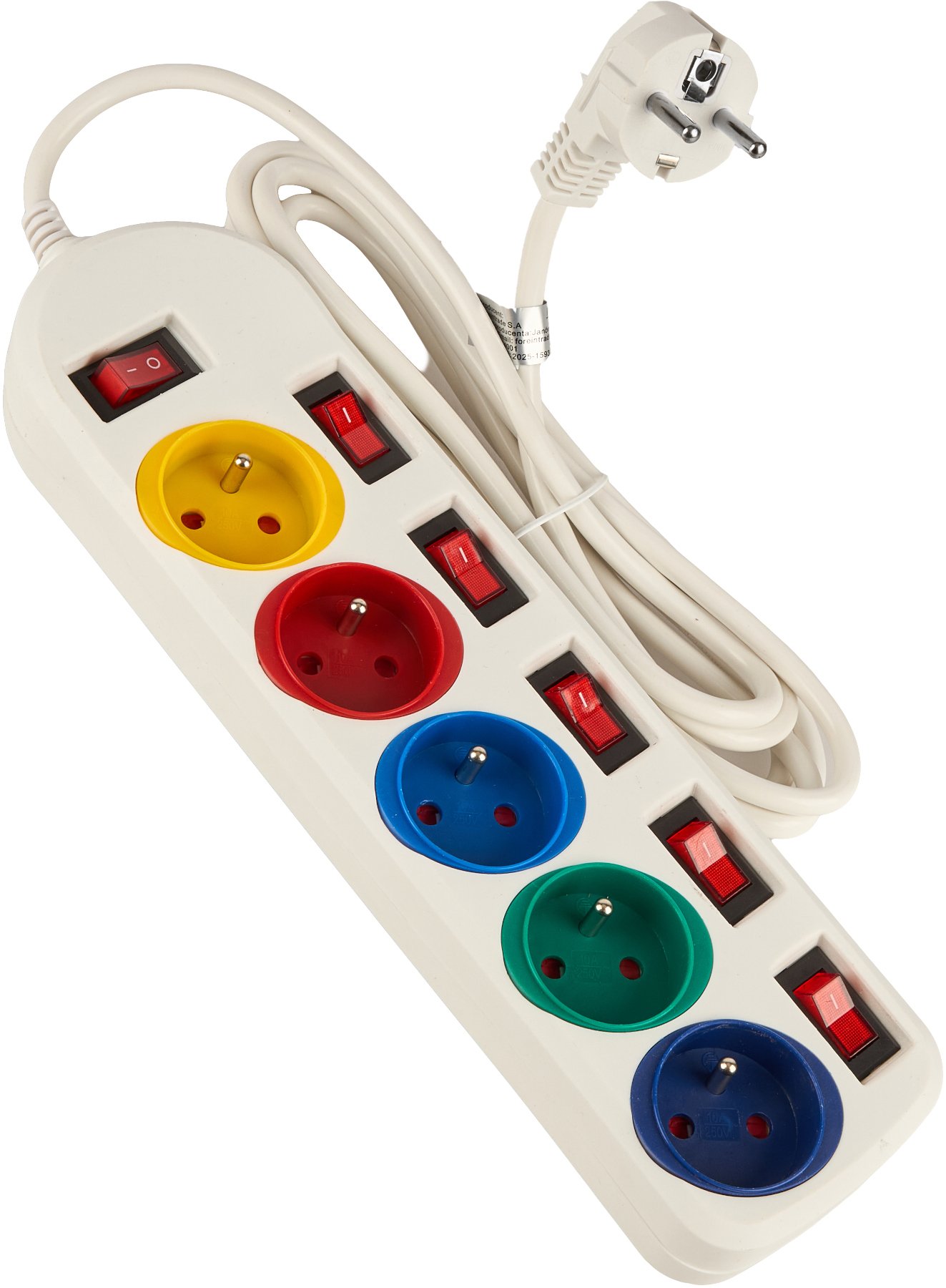 Prailgintojas 1,5m 5 lizdų WHITE KD4000