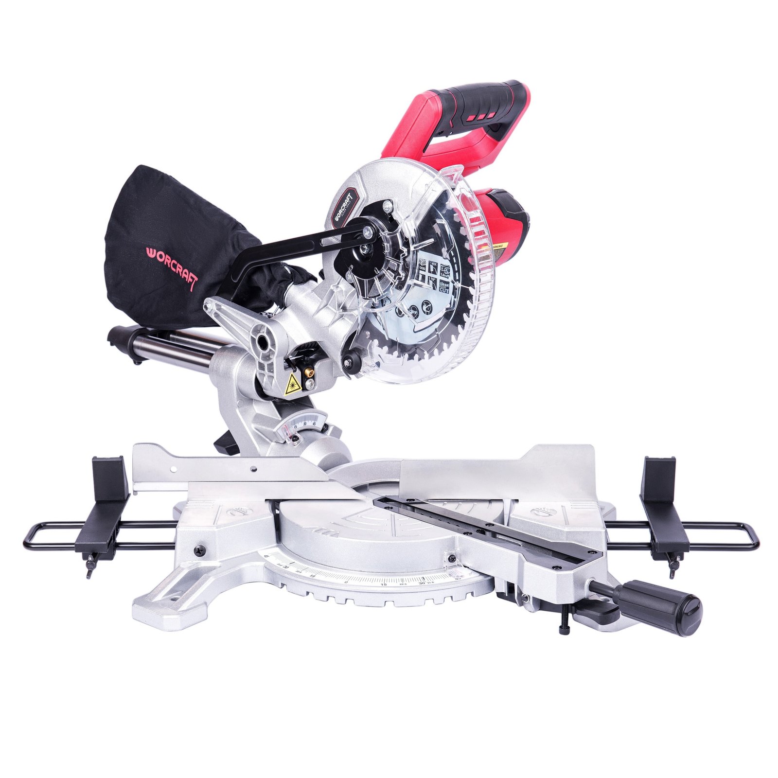 Akumuliatorinės skersinio pjovimo staklės WORCRAFT 185mm 20V LI-ION
