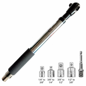 Ofsetinis prailginamasis veržliaraktis 3/8" su adapteriais