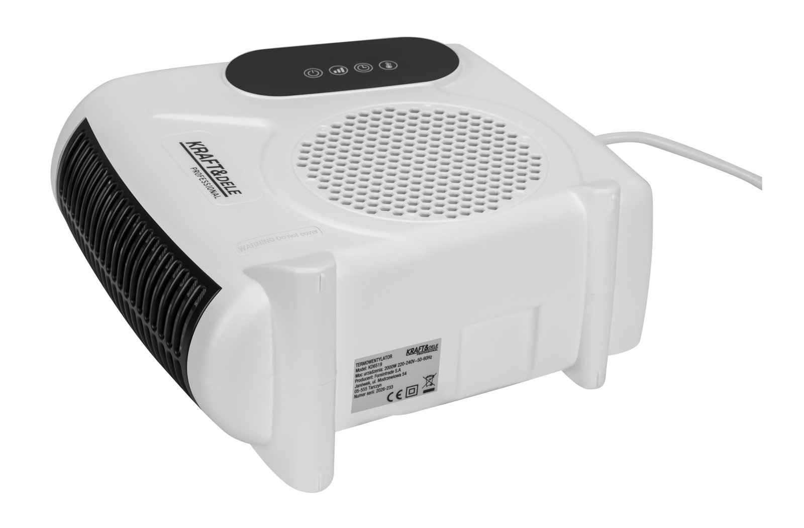 Elektrinis šildytuvas su ventiliatoriumi ir pulteliu 2000 W KD6519 - Image 3